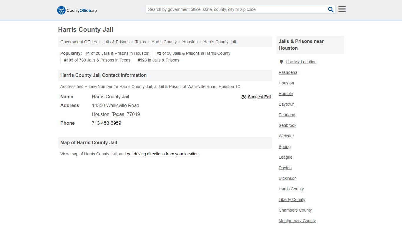 Harris County Jail - Houston, TX (Address and Phone)
